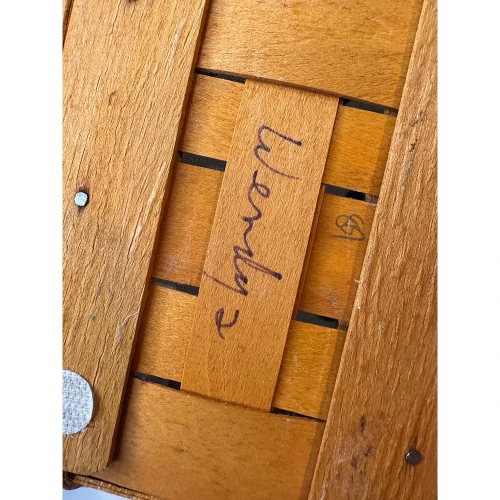 Longaberger Cottage Garden Tour Bread Basket Liner Brick May‎ 2000 Signed